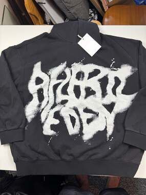 Aelfric Eden Abstract Print Washed Graffiti Graphic Hoodie